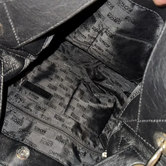 Michael Kors Bag Studded Black Leather Chain Hobo - Picture 11 of 17